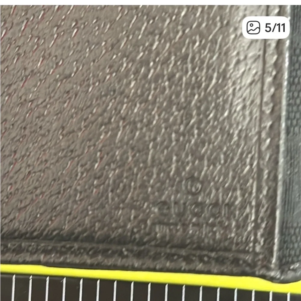 Gucci Black & Silver Monogram Wallet
